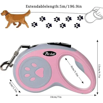 ZooVenture Laisse 5m rotative 360° pour chien