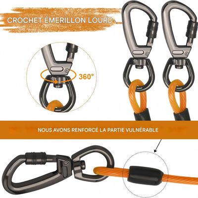 FurryFusion Laisse pour chien en fil métallique