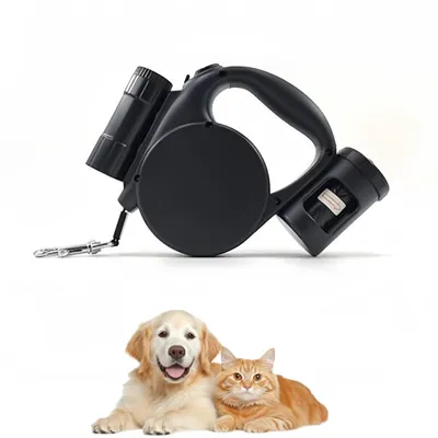 ZooVenture Laisse enroulable lampe intégrée 5m chien