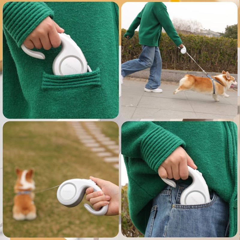ZooVenture 5m 360° sans emmêlement nylon enrouleur laisse pour chien 30kg