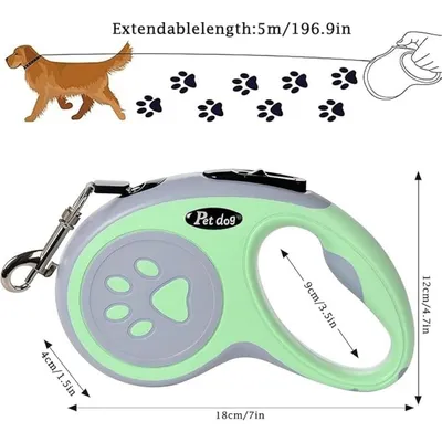 ZooVenture Laisse 5m rotative 360° pour chien