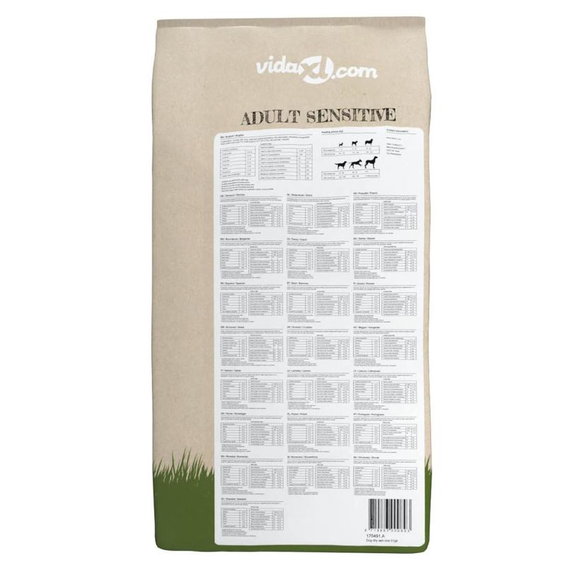 vidaXL Croquettes Adult Sensitive pour chien