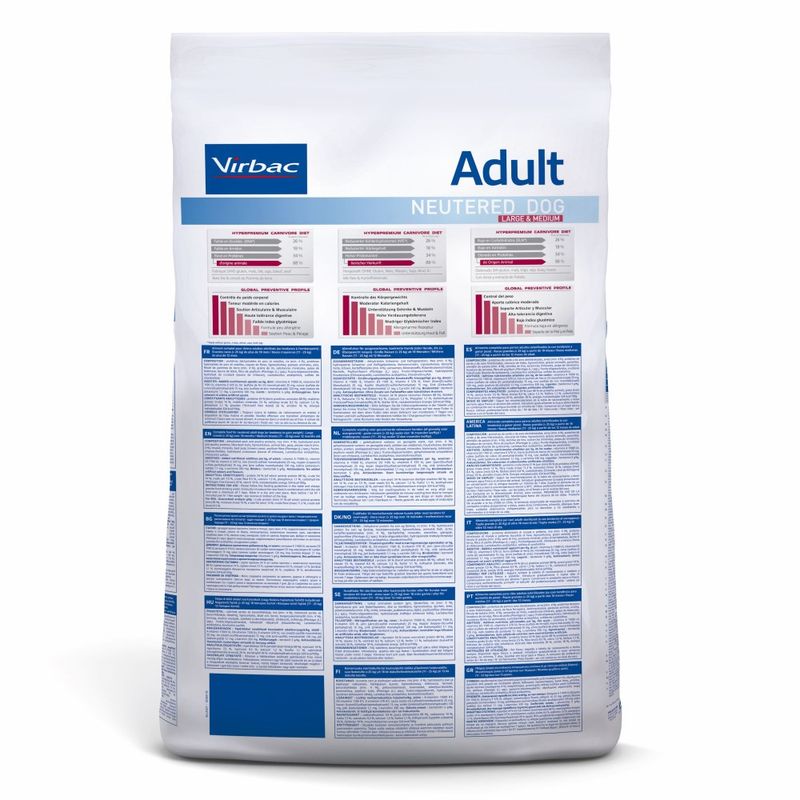 VIRBAC -   CHIEN VET HPM DOG ADULT NEUTERED LARGE MEDIUM