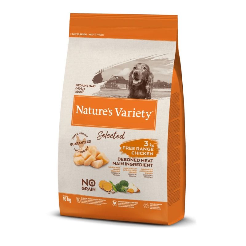NATURE'S VARIETY - CROQUETTE CHIEN - SELECTED MEDIUM MAXI POULET
