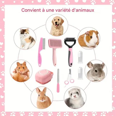 IntiMeg Kit de 8 brosses pour chien