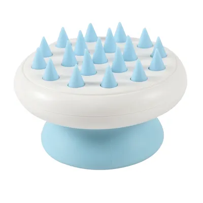 MPETS - Peigne massage SOFT - Dents pointues - 8x5,4 cm - Bleu