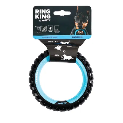 M-PETS - Anneau KING - Bleu & Noir - Ø12,7 cm