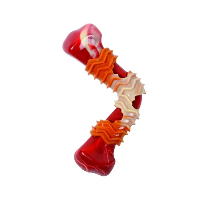 MPETS - Jouet à Macher CARNIVORE Boomerang Bone L - Gout Bacon
