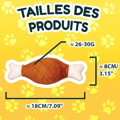 Générique Jouet à Mâcher Poulet Couinant pour Chien, 18 cm
