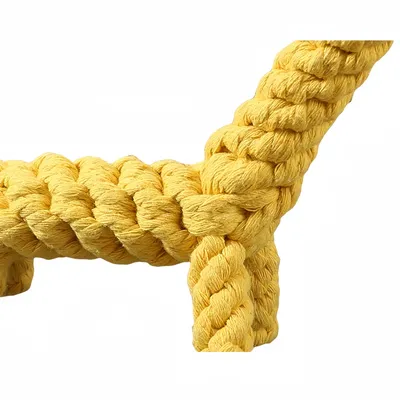 FurryFusion Jouet pour chien girafe en corde de coton