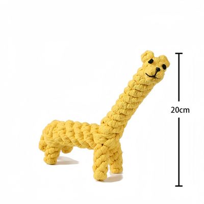 FurryFusion Juguete para perros con forma de jirafa y cuerda de algodón