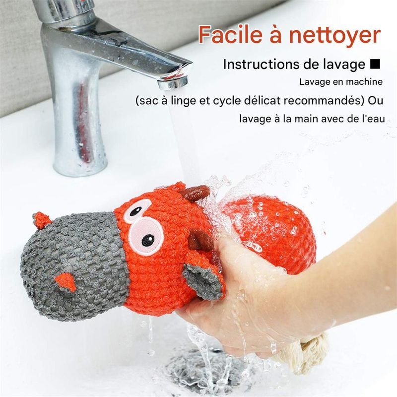 IntiMeg Jouet interactif en peluche pour le nettoyage des dents