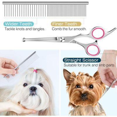 Ciseaux de Toilettage pour Chien, Ensemble de 5 Outils
