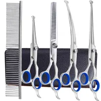 LovuPet Professionelle 6-in-1-Sicherheitsschere aus 4CR-Edelstahl