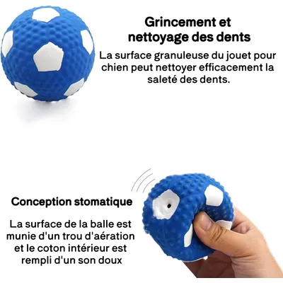 ZooVenture Caoutchouc latex nettoyage dents 2pcs balle jouet pour chien