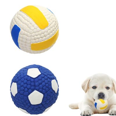 ZooVenture Caoutchouc latex nettoyage dents 2pcs balle jouet pour chien