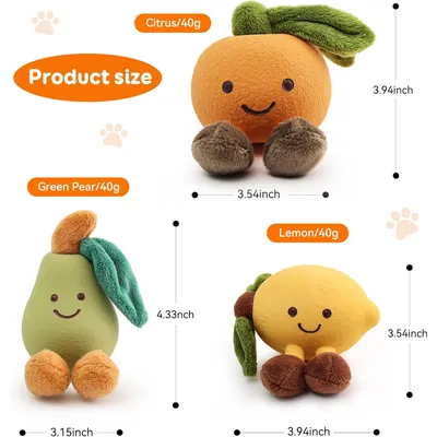 ZooVenture Jouet forme fruit latex souple pour chien