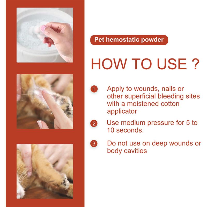 IntiMeg Poudre styptique pour chiens et chats
