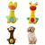 ZooVenture Jouets grinçants interactifs 3 pièces pour chien