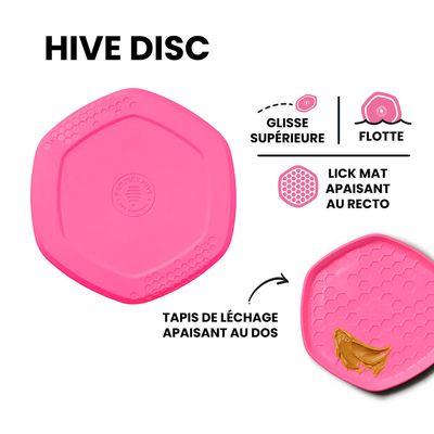 Project Hive – Hive Disc – Frisbee flottant à lancer et tapis de léchage