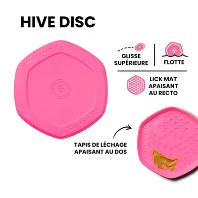 Project Hive – Hive Disc – Frisbee flottant à lancer et tapis de léchage