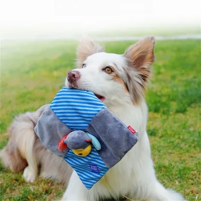 Pet Planet Jouet en peluche pour chien avec bruit de papier crêpe