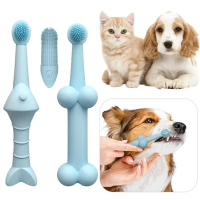 Pet Planet Brosse à dents en silicone pour chien et chat