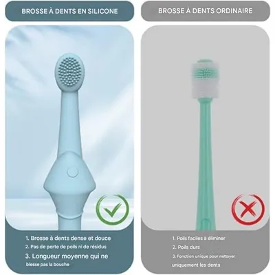 Pet Planet Brosse à dents en silicone pour chien et chat