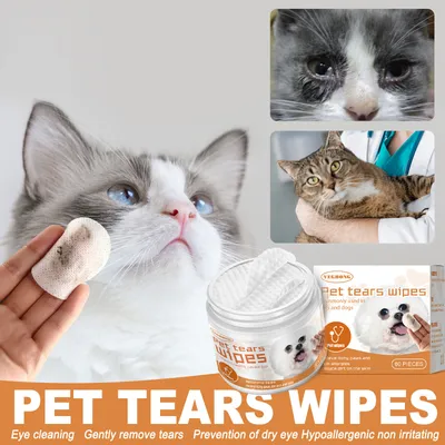 IntiMeg Lingettes pour les yeux pour chat en chien