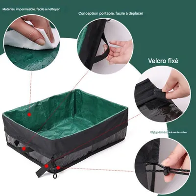 Petopia  Boîte à litière pliable pour chat