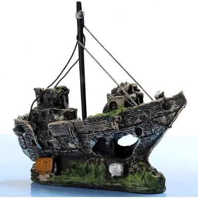 Pet Planet Aquariums Bateau De Décoration En Résine