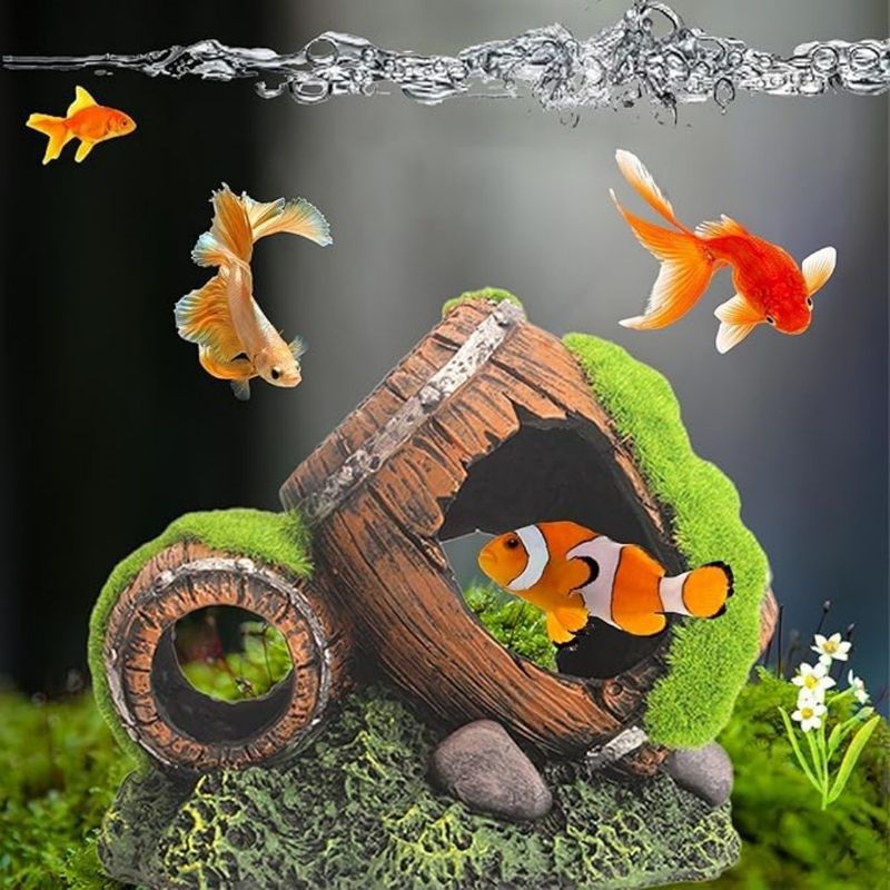 Pet Planet Animaux D'Aquarium Décoration En Forme De Fût Simulé