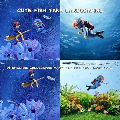 Pet Planet Animaux D'Aquarium Ensemble De Décorations De Sorcière