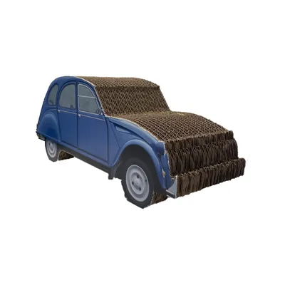 PET DESIGN Griffoir carton 2CV - 40 x 16 x 13 cm