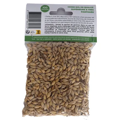PET DESIGN Herbe à chat Depurative Graines BIO 100gr