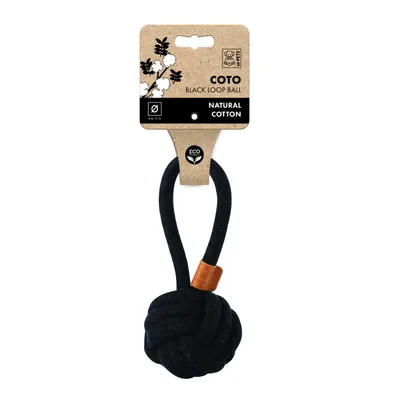 MPETS - Jouet COTO Loop Ball 8 cm - Noir