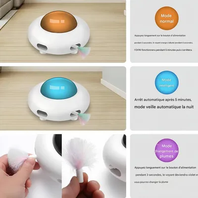 FurryFusion Jouet pour chat Soucoupe volante intelligente