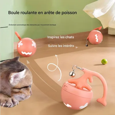 FurryFusion Balle jouet pour chat Fishbone