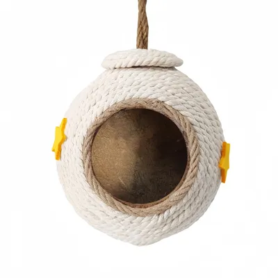 FurryFusion Nid d'oiseau en corde de chanvre