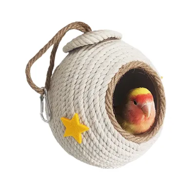 FurryFusion Nid d'oiseau en corde de chanvre