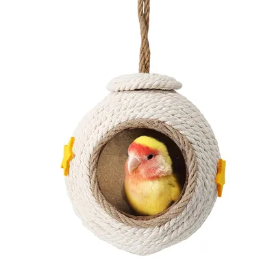 FurryFusion Nid d'oiseau en corde de chanvre