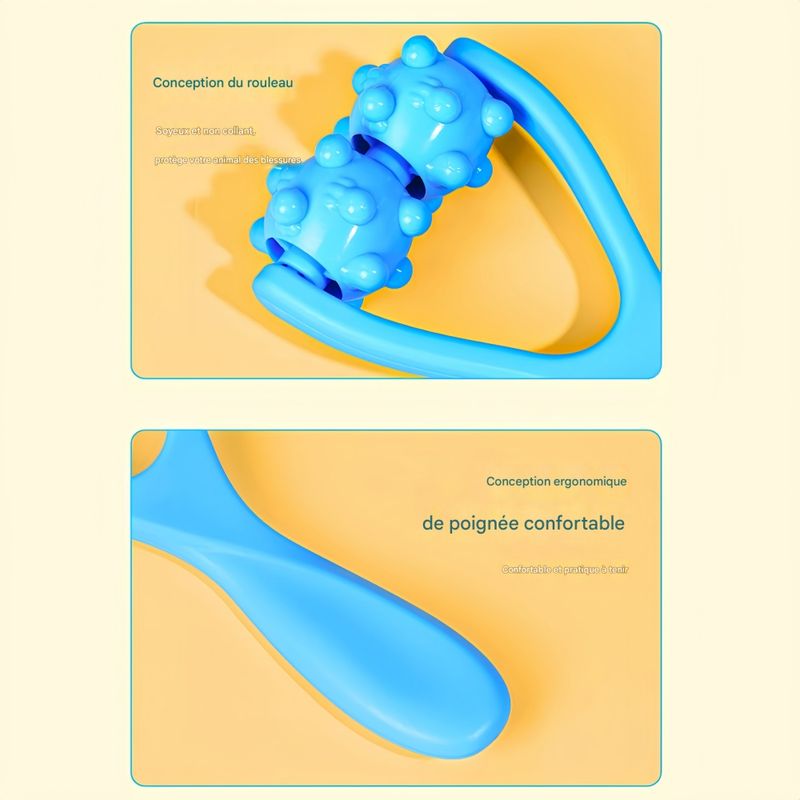 FurryFusion Brosse de massage pour chien et chat