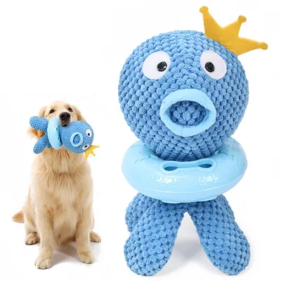 FurryFusion Jouet pour chien en forme de pieuvre bleue FurryFusion Jouet pour chien en forme de pieuvre bleue