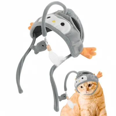 FurryFusion Jouet pour chat en plumes monté sur la tête FurryFusion Jouet pour chat en plumes monté sur la tête