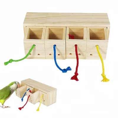 FurryFusion Caja de juguetes para loros