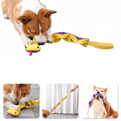 FurryFusion Zweifarbiges Schlangenspielzeug für Hunde FurryFusion Zweifarbiges Schlangenspielzeug für Hunde