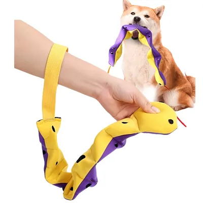 FurryFusion Zweifarbiges Schlangenspielzeug für Hunde FurryFusion Zweifarbiges Schlangenspielzeug für Hunde