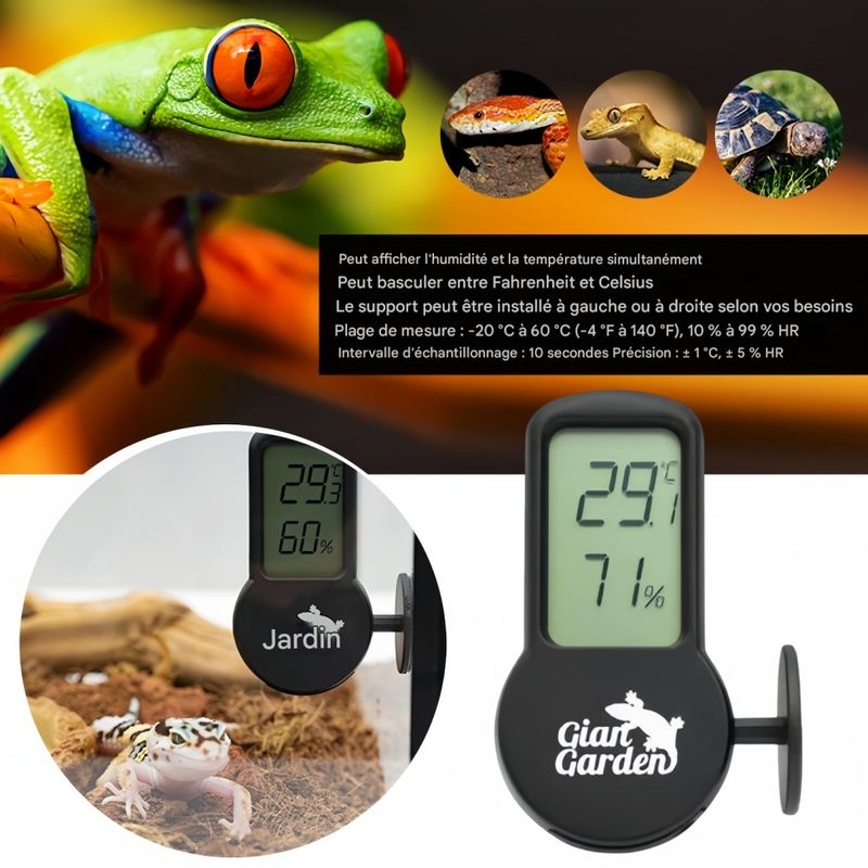 FurryFusion Thermomètre pour reptiles