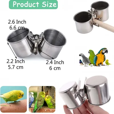 FurryFusion Mangeoire à oiseaux en acier inoxydable