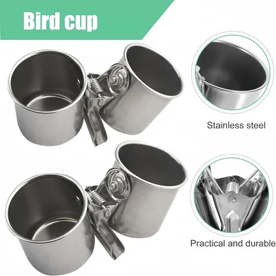 FurryFusion Mangeoire à oiseaux en acier inoxydable